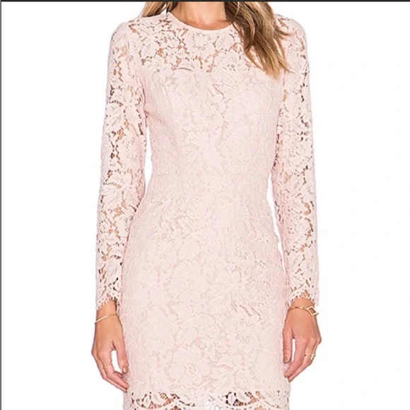 Karina Grimaldi Dresses | Revolve Karina Grimaldi Blush Pink Lace Mini Dress | Color: Pink | Size: M | Lbbennett's Closet